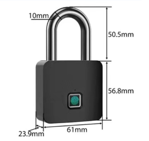 Keyless Biometric Padlock GidgetBox