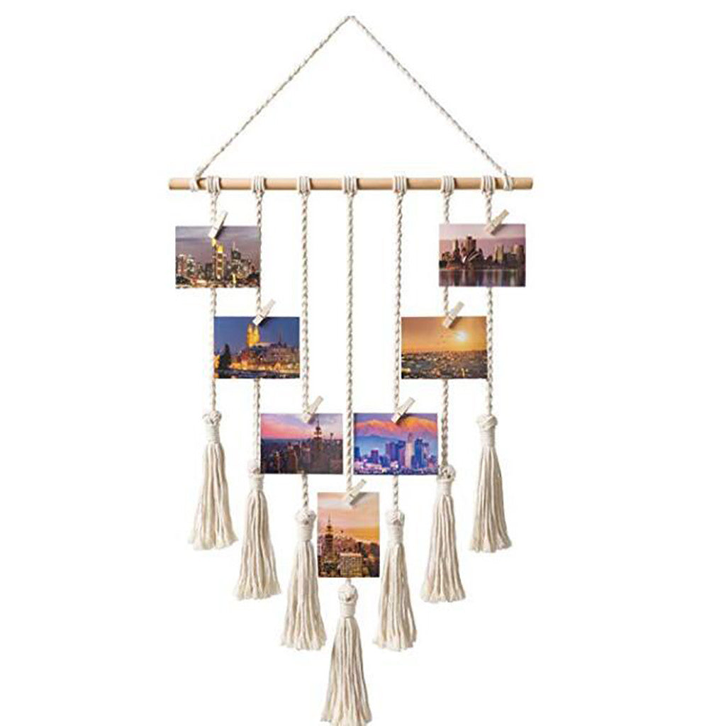Chic Woven Wall Tapestry with Clips GidgetBox