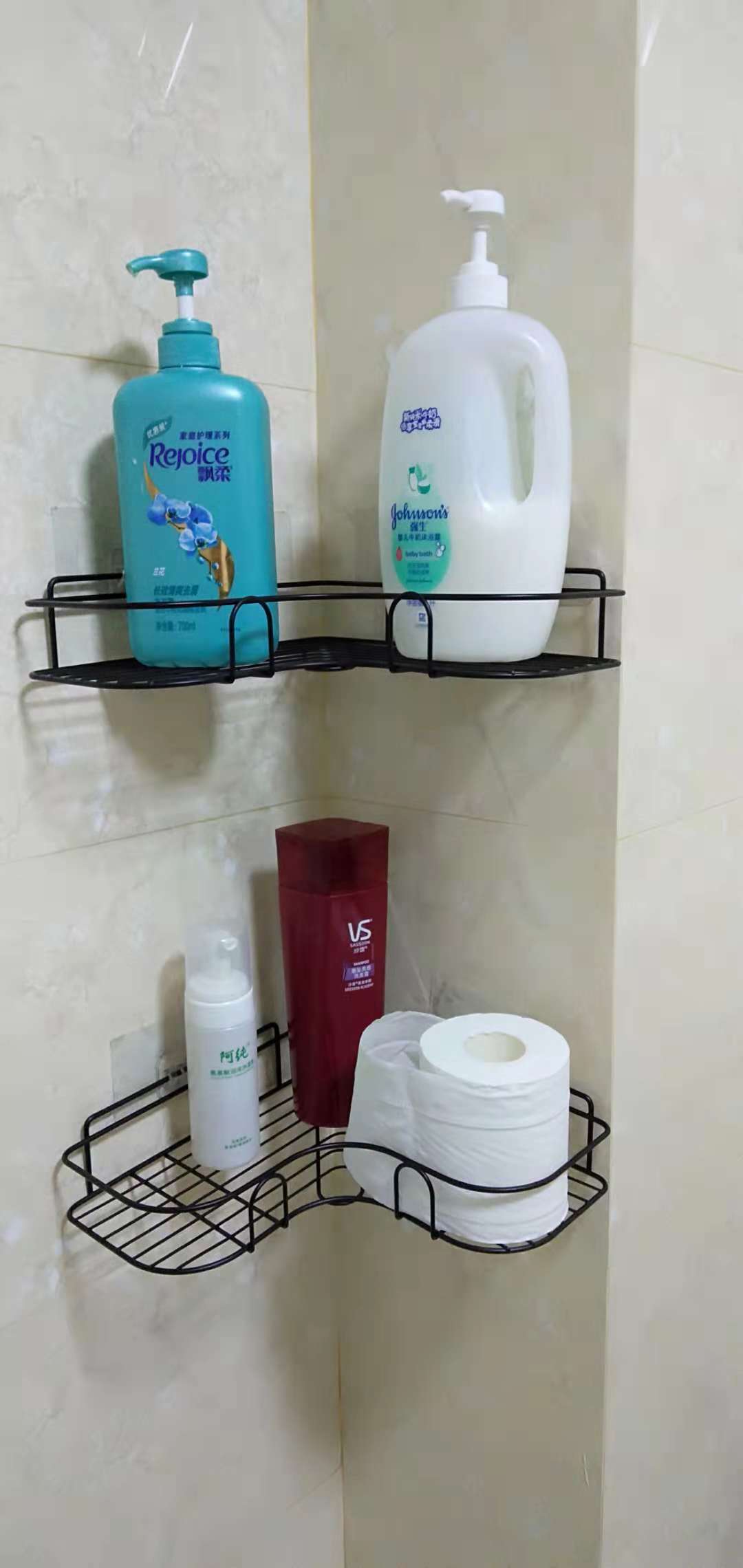 Triangular No-Drill Corner Rack GidgetBox