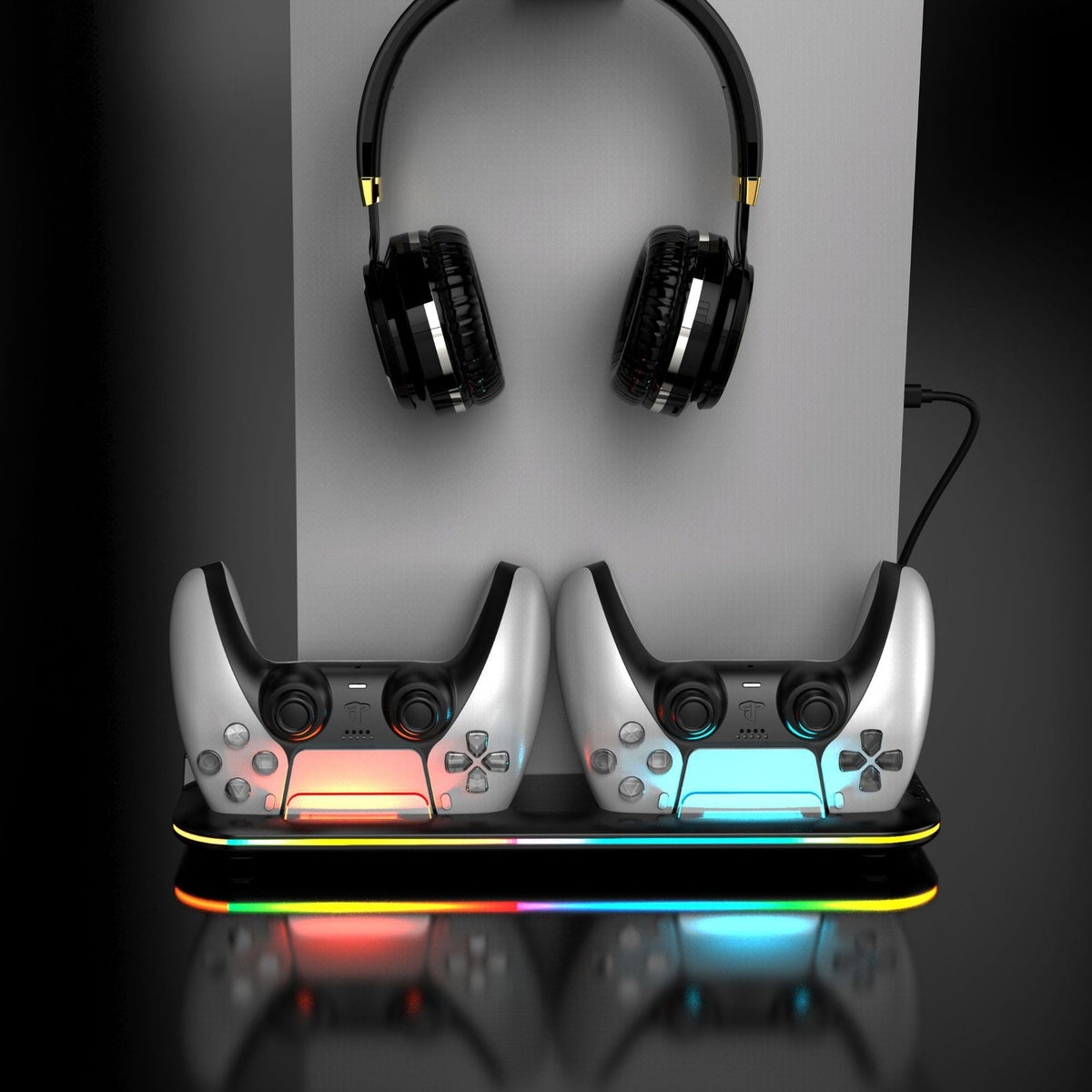 PS5 RGB Dual Charging Station GidgetBox