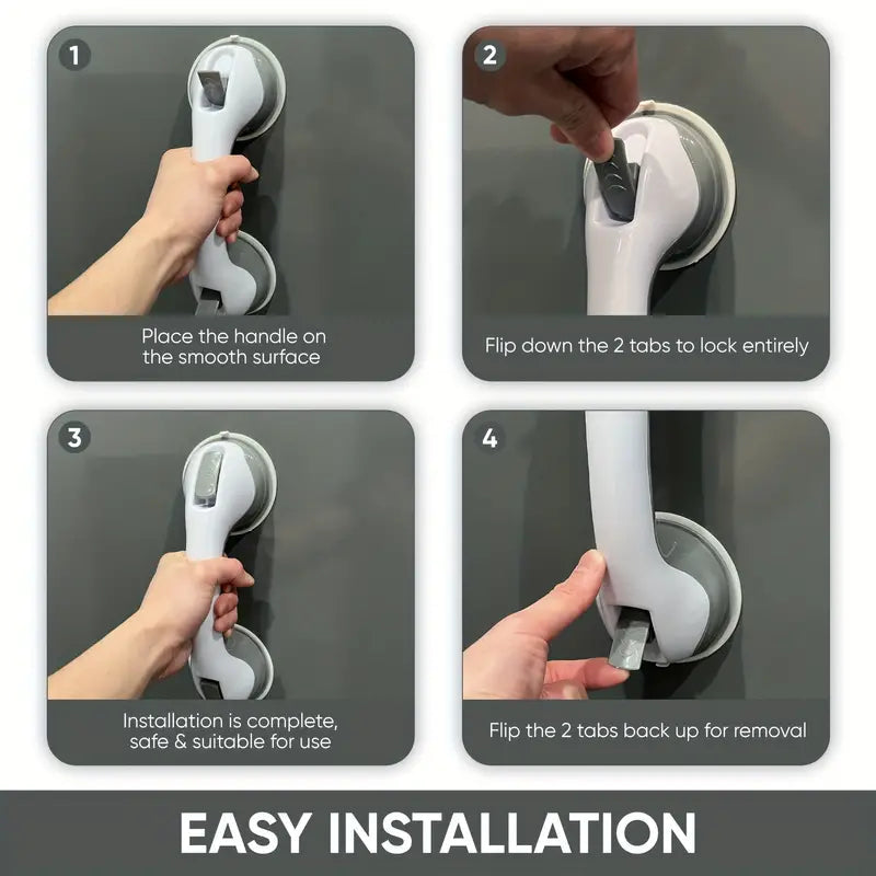 Vacuum Suction Bathroom Grab Bar GidgetBox