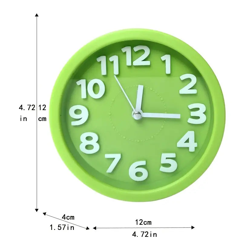 Silent 3D Round Quartz Clock GidgetBox