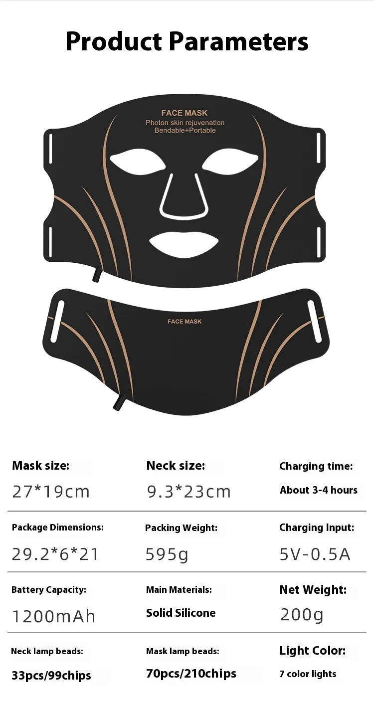 Red LED Photon Therapy Face Mask GidgetBox