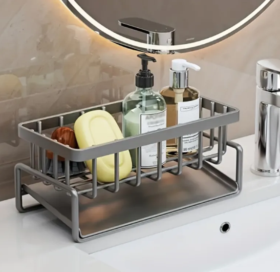 Black Stainless Steel Sink Organizer GidgetBox
