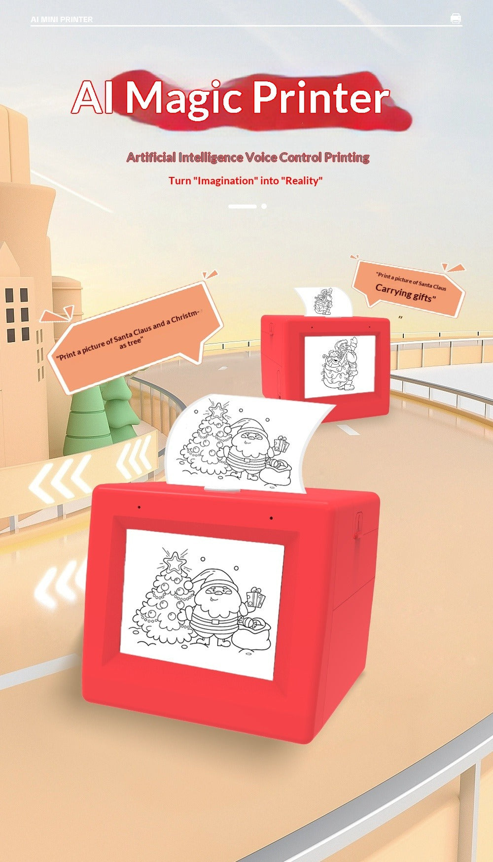 AI Voice-Controlled Kid's Printer GidgetBox