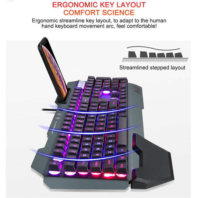 RGB-Lit Ergo Gaming Keyboard GidgetBox