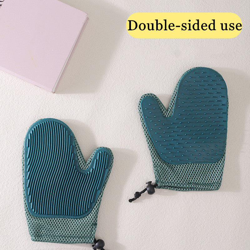 Silicone Pet Grooming Gloves GidgetBox