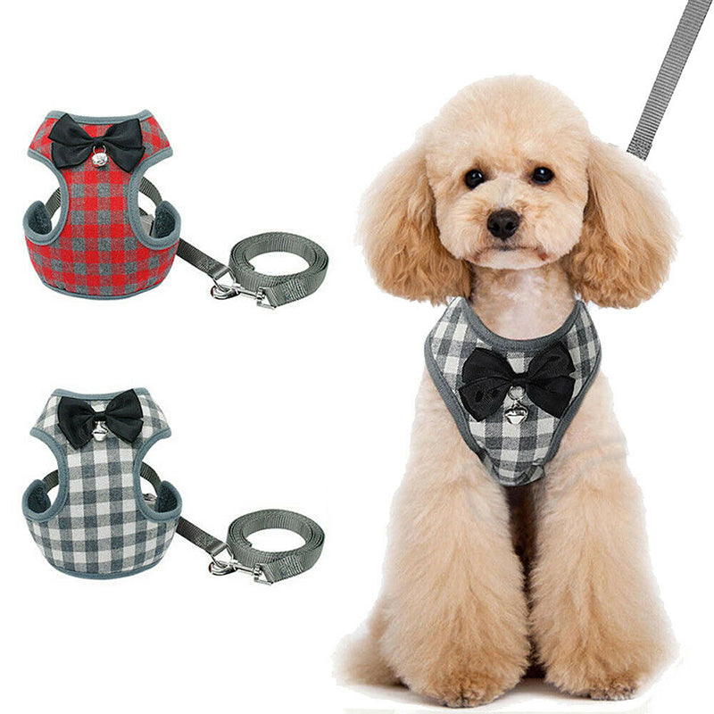 Chic Checkered Pet Harness Set GidgetBox