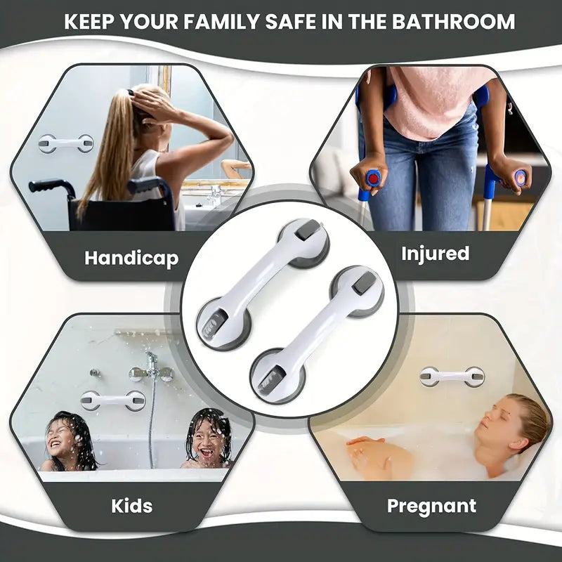 Vacuum Suction Bathroom Grab Bar GidgetBox