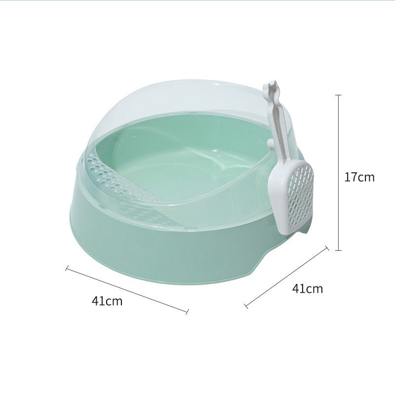 EasyClean Semi-Enclosed Cat Box with Scoop GidgetBox