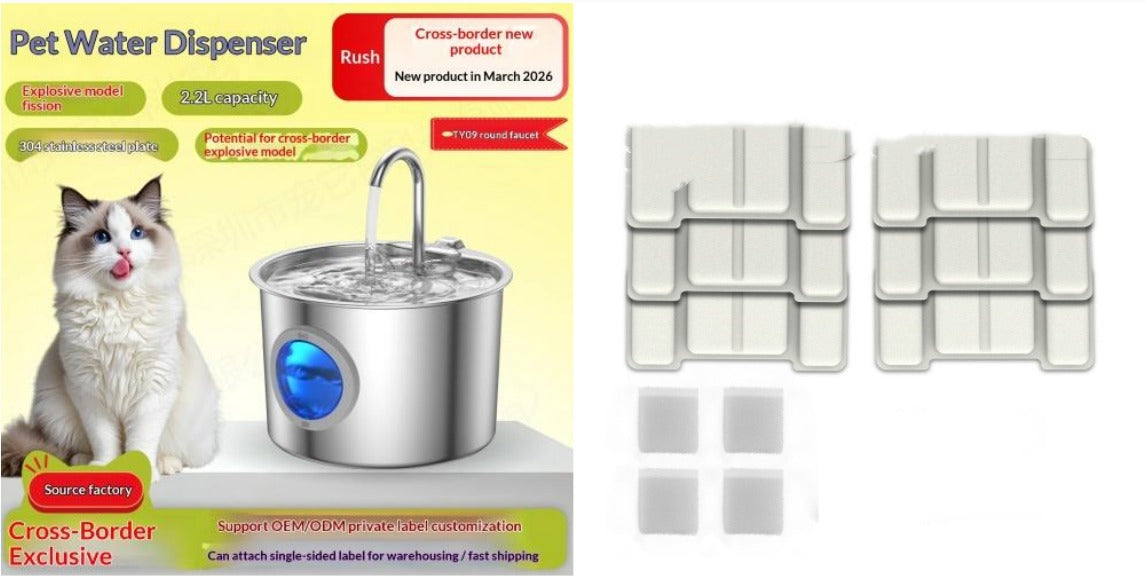 HydroPaws Stainless Steel Fountain GidgetBox