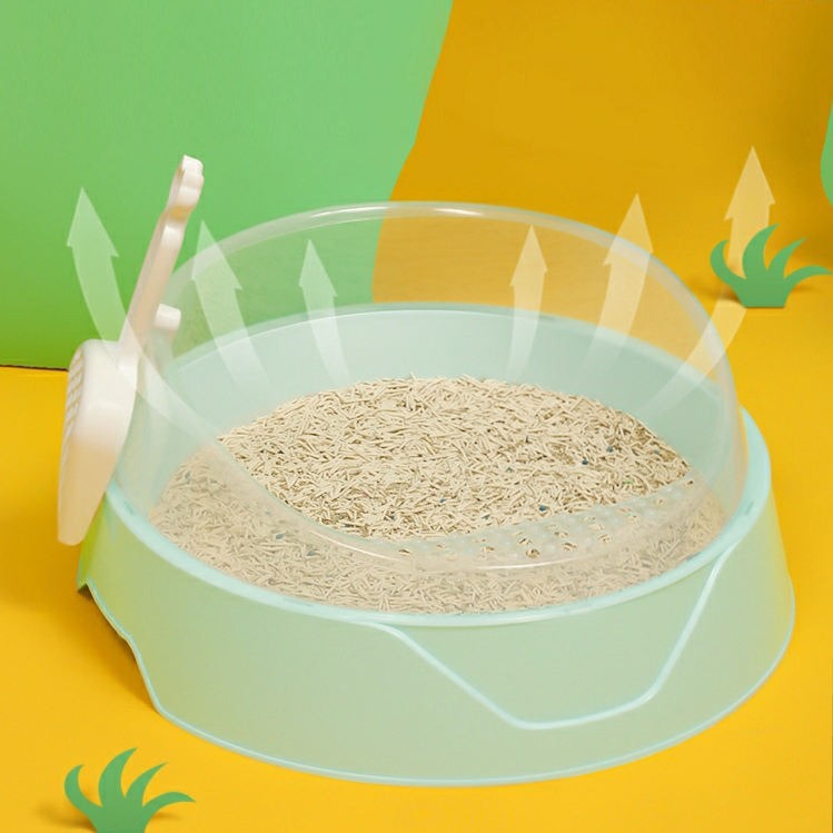 EasyClean Semi-Enclosed Cat Box with Scoop GidgetBox