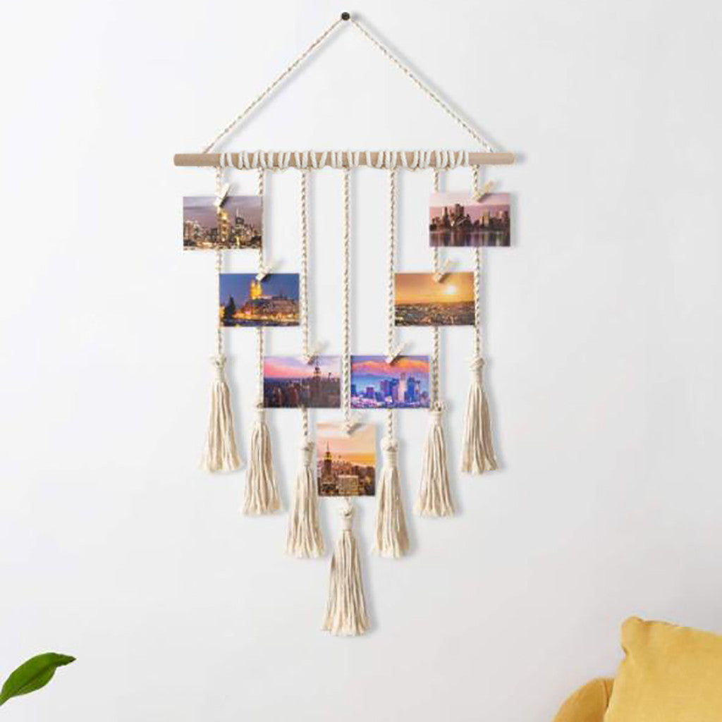 Chic Woven Wall Tapestry with Clips GidgetBox