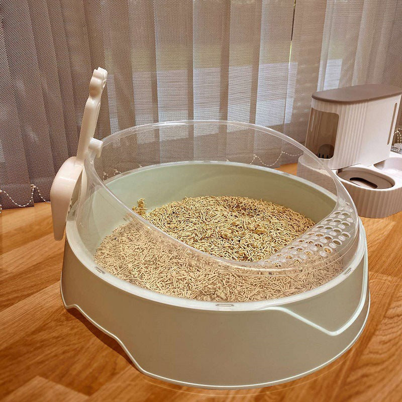 EasyClean Semi-Enclosed Cat Box with Scoop GidgetBox