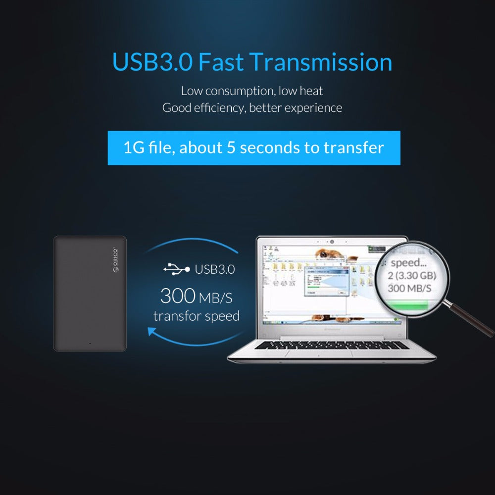 ORICO 2.5" SATA SSD Drive Case GidgetBox