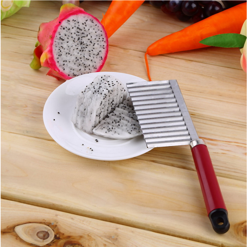 Versatile Stainless Wavy Veggie Knife GidgetBox