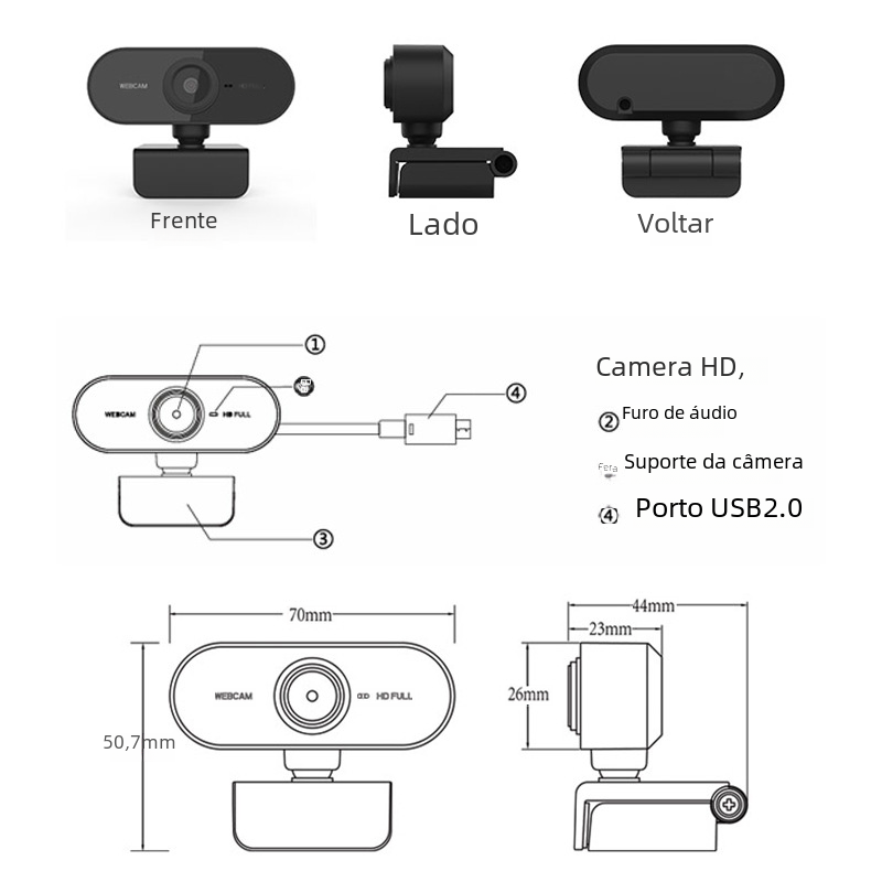 Full HD 1080P USB Webcam for Streaming and Meetings GidgetBox