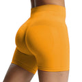 Aoxjox High Waisted Seamless Gym Shorts for Women - Cadmium Yellow GidgetBox