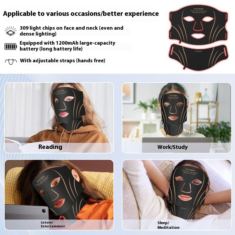 Red LED Photon Therapy Face Mask GidgetBox