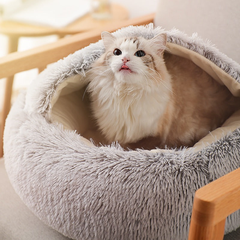 Cozy Plush Cat Lounger GidgetBox
