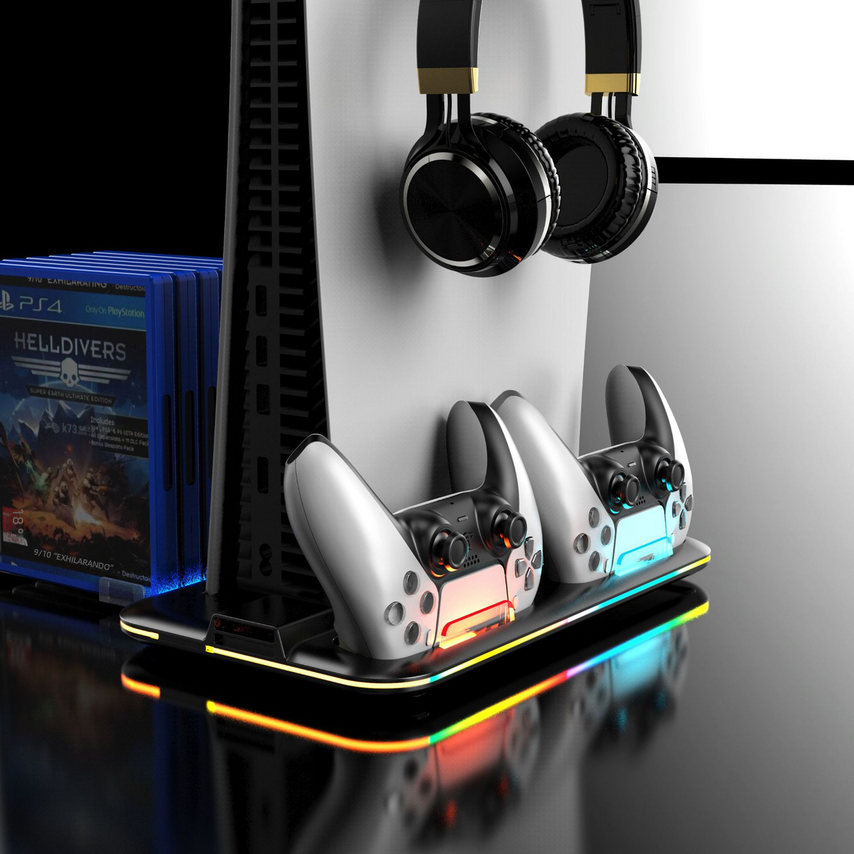 PS5 RGB Dual Charging Station GidgetBox