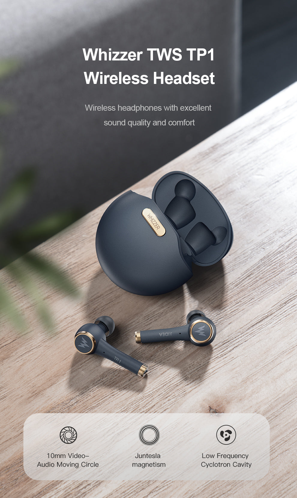 Weize TP1 Extended Play Wireless Earbuds GidgetBox