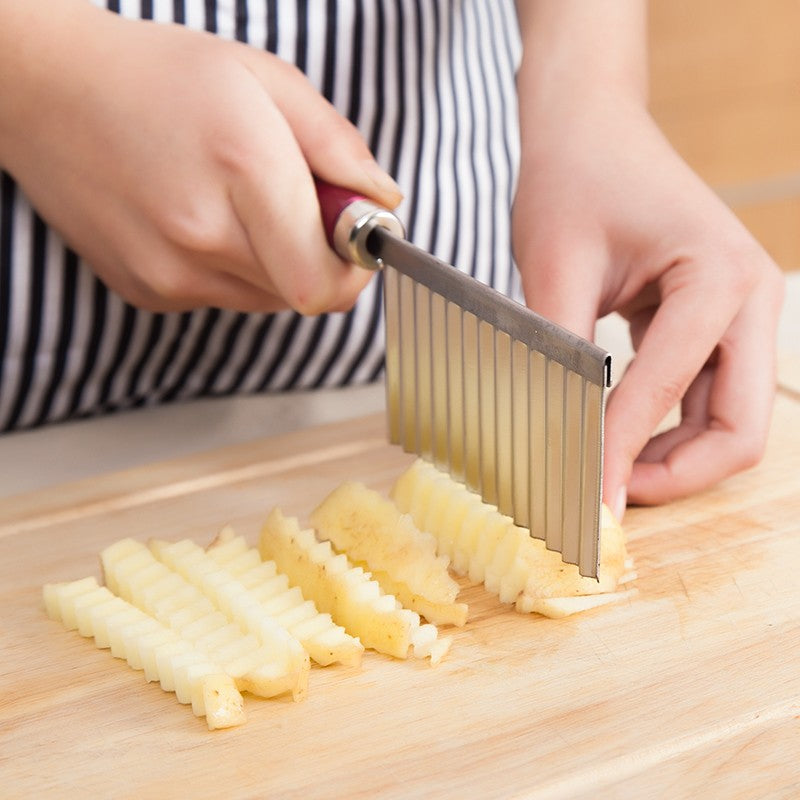 Versatile Stainless Wavy Veggie Knife GidgetBox